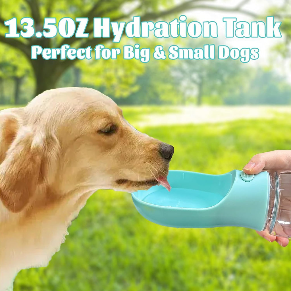 3-in-1 Portable Dog Water Bottle, Food Container & Waste Bag Dispenser