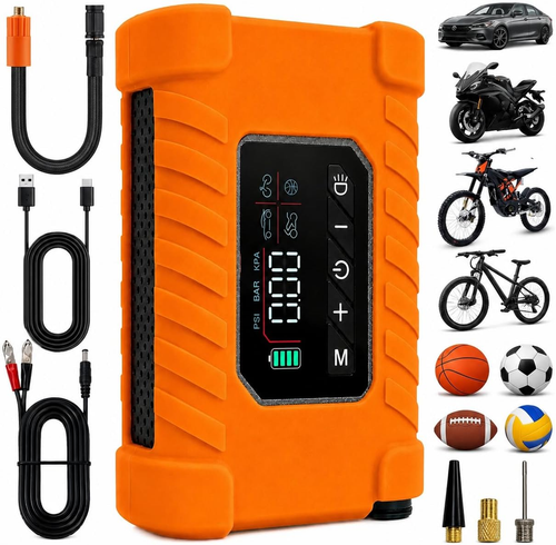 140 PSI cordless tire inflator with digital gauge