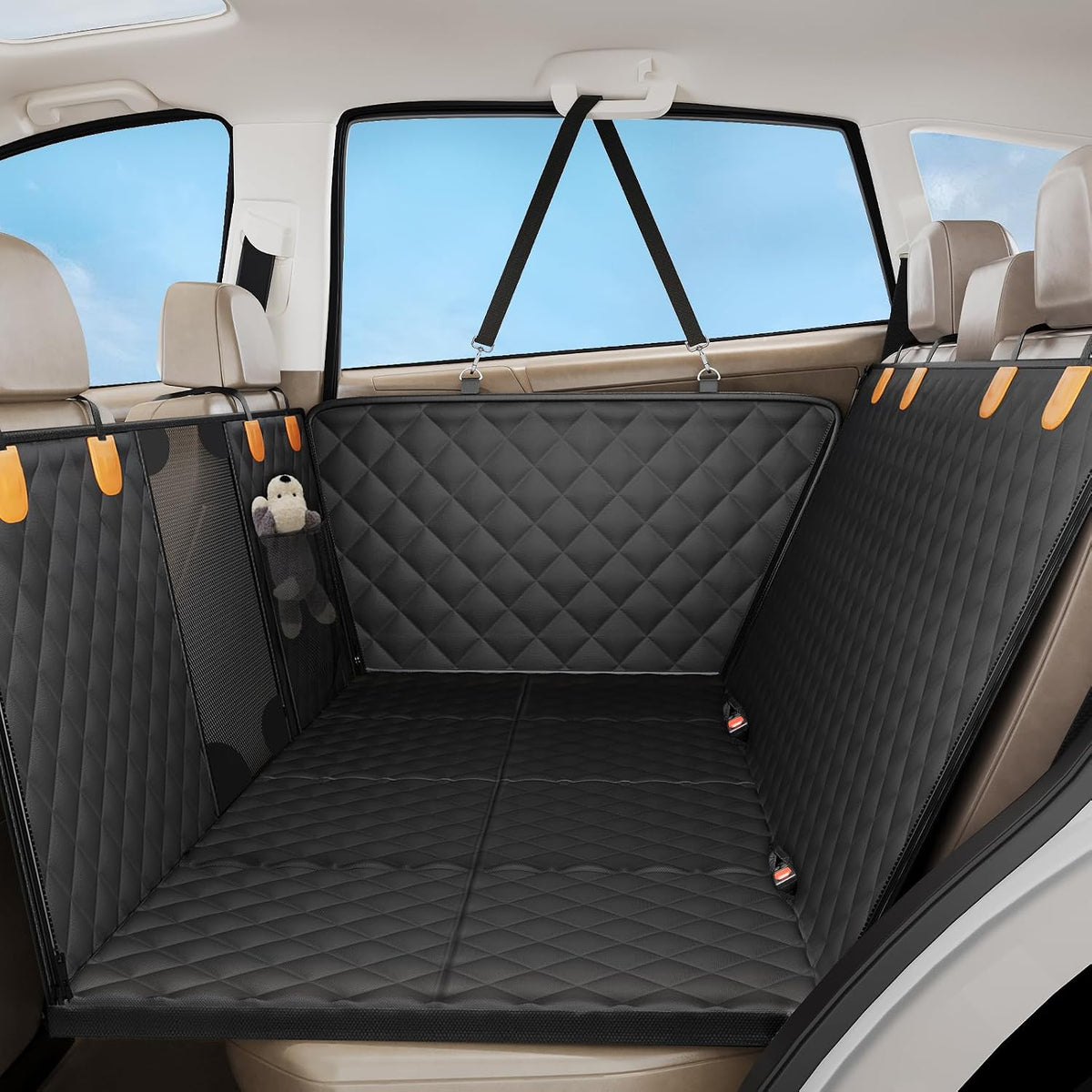 Hard-Bottom Dog Car Seat Extender & Waterproof Hammock