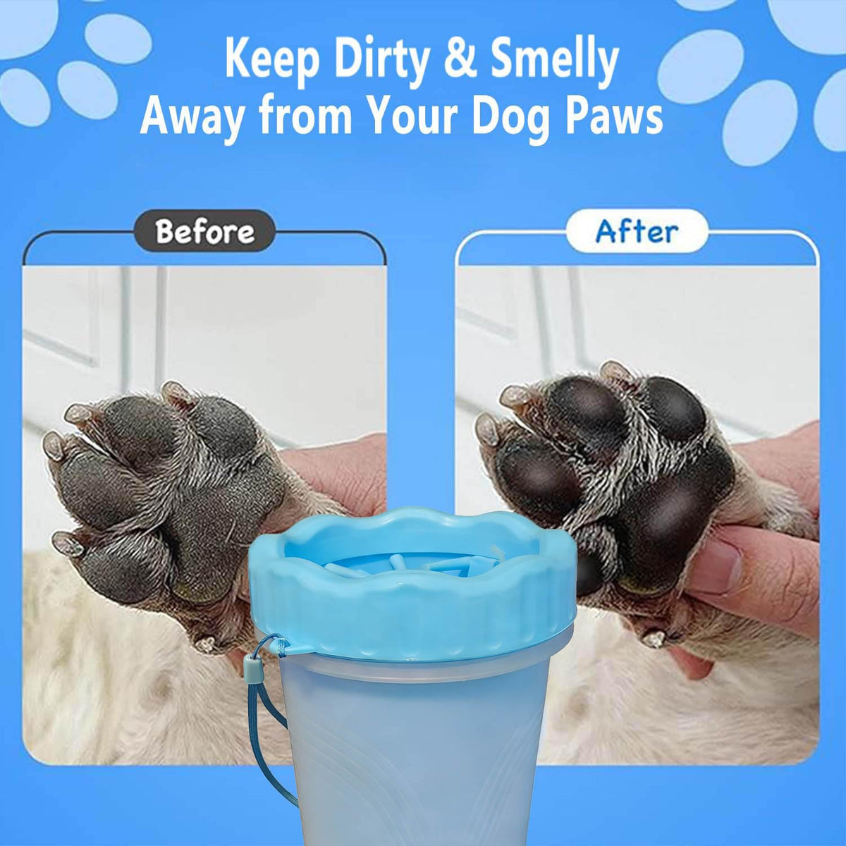 Portable Dog Paw Cleaner & Washer Kit with Towel