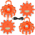 Rechargeable LED Road Flares – 4 Pack Magnetic Emergency Beacons