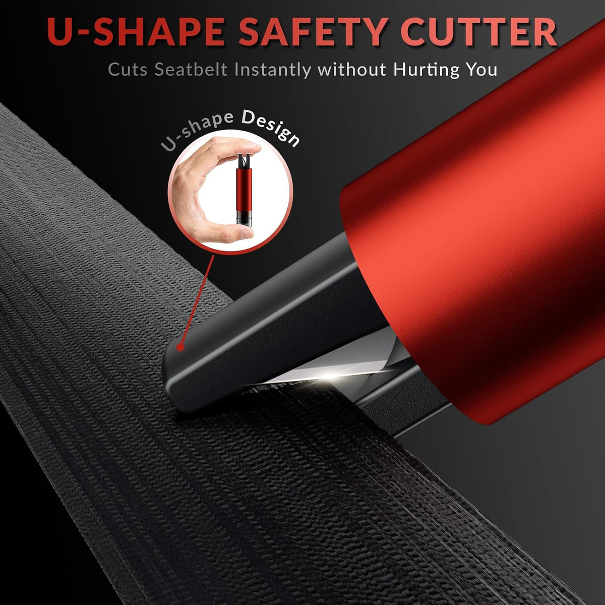 Emergency Window Breaker & Seatbelt Cutter – 4 Pack