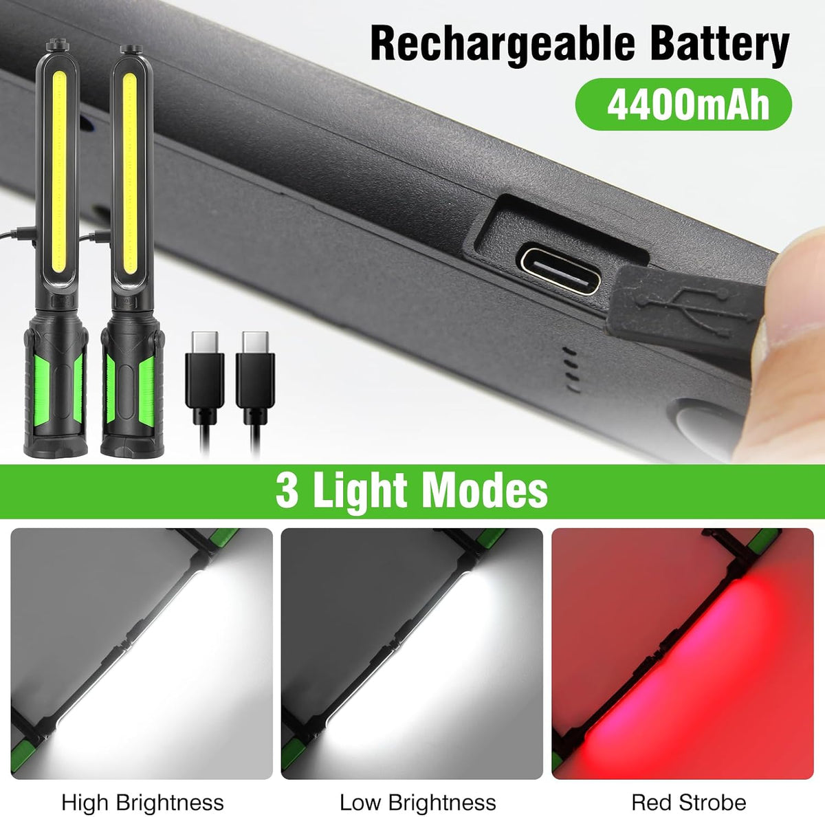 2400LM Rechargeable Magnetic Underhood Work Light