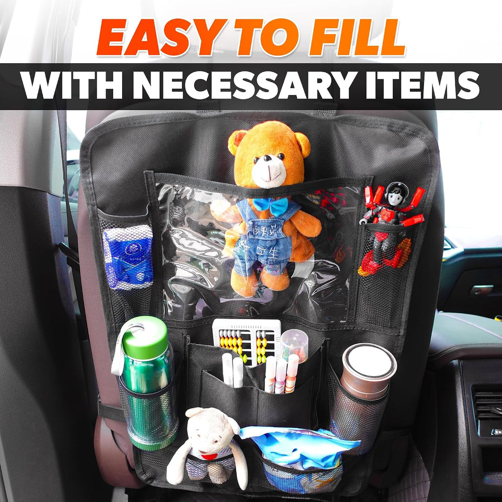 2-Pack Backseat Car Organizers – 9-Pocket Road Trip Storage