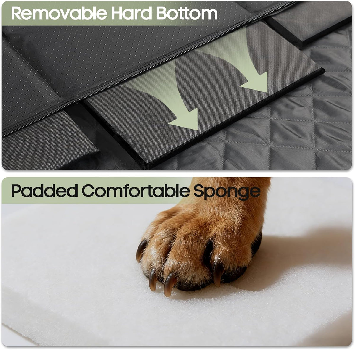 Hard-Bottom Dog Car Seat Extender & Waterproof Hammock