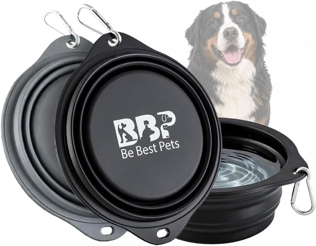 2-Pack 28oz Collapsible Dog Travel Bowls with Carabiners
