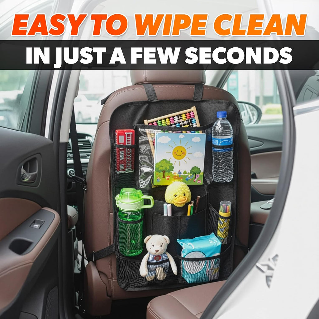2-Pack Backseat Car Organizers – 9-Pocket Road Trip Storage