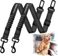 Adjustable Dog Car Seat Belt with Bungee Buffer – 2 Pack